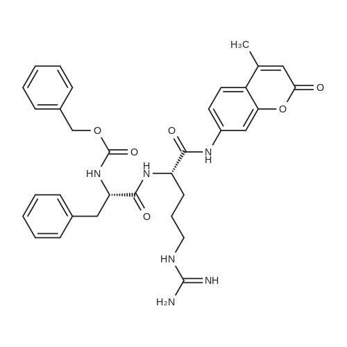 Benzyl ((S)-1-(((S)-5-guanidino-1-((4-methyl-2-oxo-2H-chromen-7-yl)amino)-1-oxopentan-2-yl)amino)-1-oxo-3-phenylpropan-2-yl)carbamate