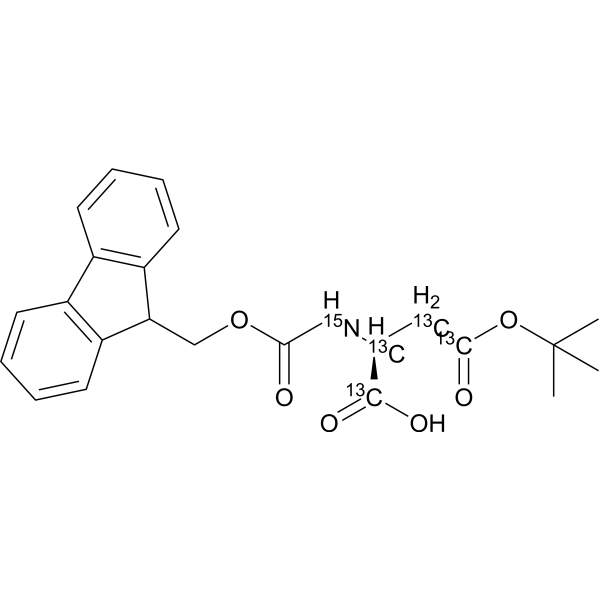 Fmoc-Asp(OtBu)-OH-
       
        13
       
       C
       
        4
       
       ,
       
        15
       
       N