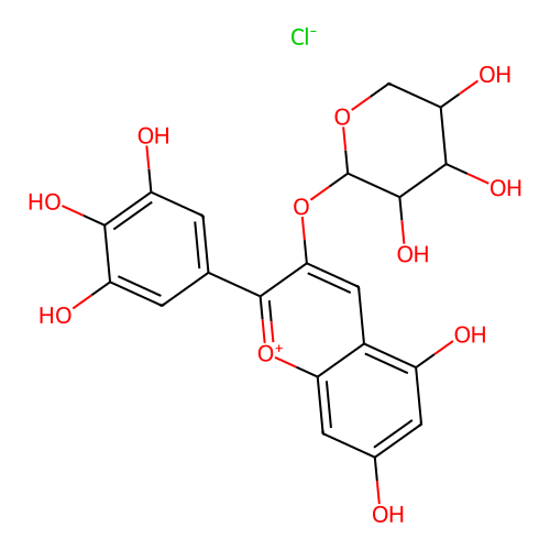 Delphinidin-3-O-arabinoside chloride