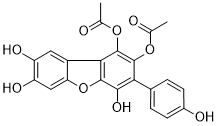 1,2-Diacetoxy-4,7,8-trihydroxy-3-(4-hydroxyphenyl)dibenzofuran