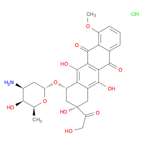 (8S-cis)-10-[(3-Amino-2,3,6-trideoxy-alpha-L-lyxo-hexopyranosyl)oxy]-7,8,9,10-tetrahydro-6,8,11-trihydroxy-8-(hydroxyacetyl)-1-methoxynaphthacene-5,12-dione hydrochloride