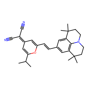 2-(2-(1-Methylethyl)-6-(2-(2,3,6,7-tetrahydro-1,1,7,7-tetramethyl-1H,5H- benzo(ij)quinolizin-9-yl)ethenyl)-4H- pyran-4-ylidene)propanedinitrile