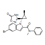 N/A 5-Bromo-N-methyl-1-[(1S,2S)-2-methyl-1-(5-oxo-4,5-dihydro-1,2,4-oxadiazol-3-yl)cyclopropyl]-N-phenylindole-2-carboxamide